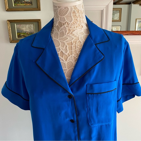 RAG & BONE Luca Silk PJ Top Blouse Large - Picture 4 of 8